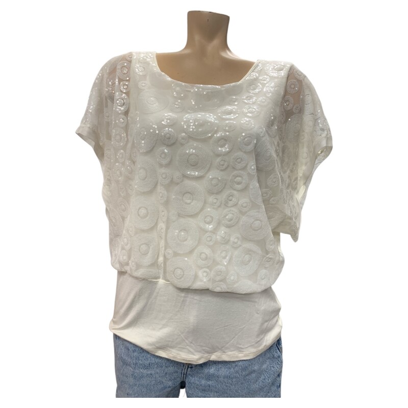 Joseph A Top, Ivory, Size: L