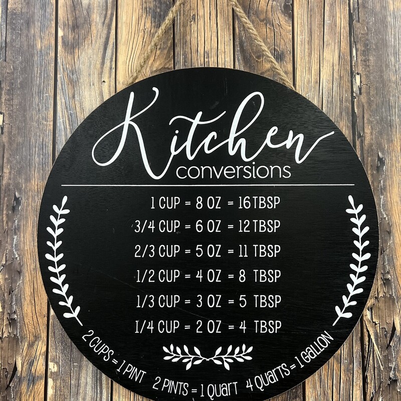 Kitchen Conversion Sign