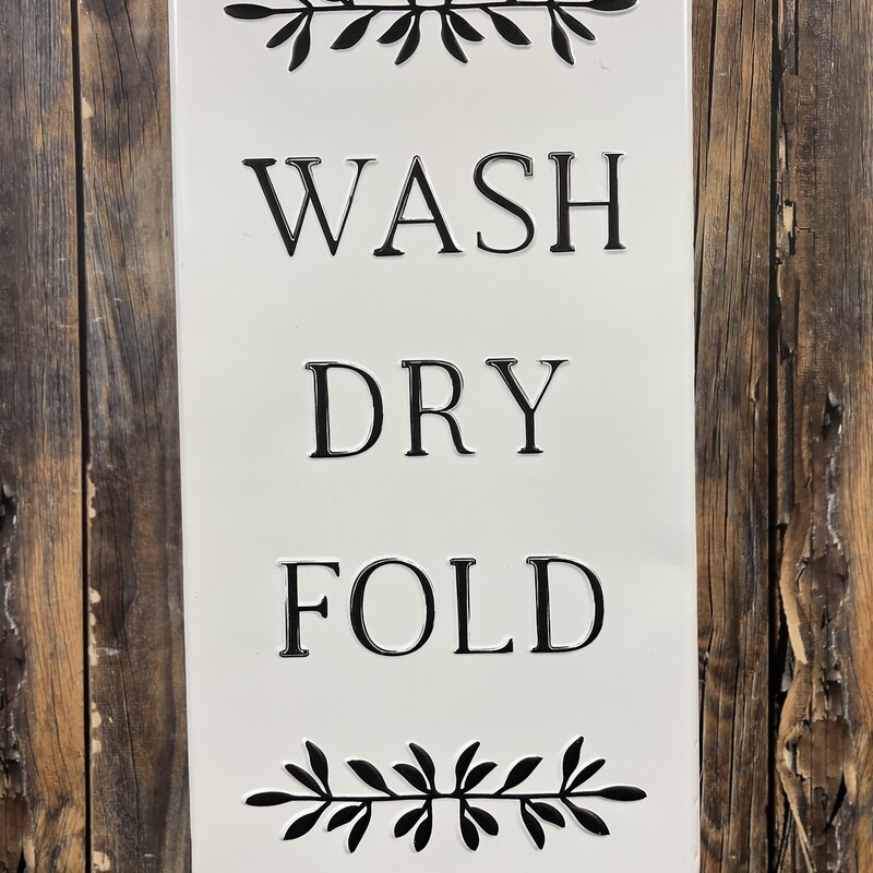 Metal Wash Dry Fold Sign, Size: 20x10 In