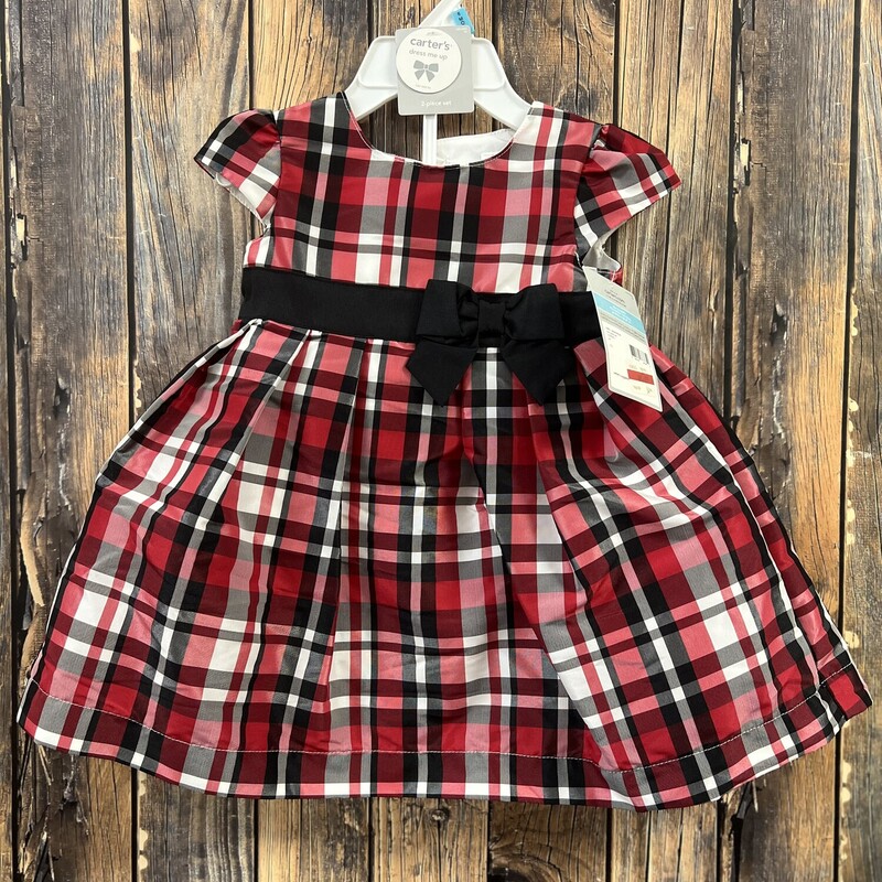 NWT Red & Black Dress, Size: 6 M