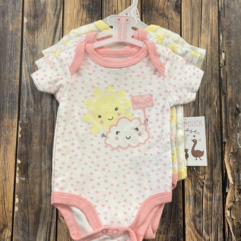 NWT 3 PK Sunshine Onesie