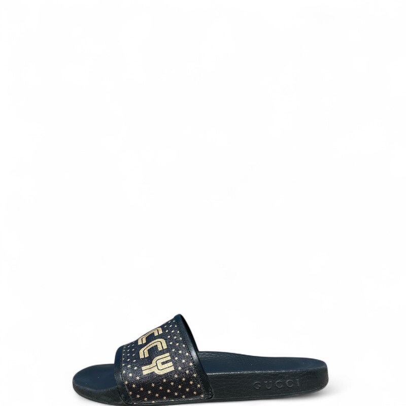 Gucci Guccy Black Slides

Size 7

In Good Condition.

Does not come with the original dust bag or box.