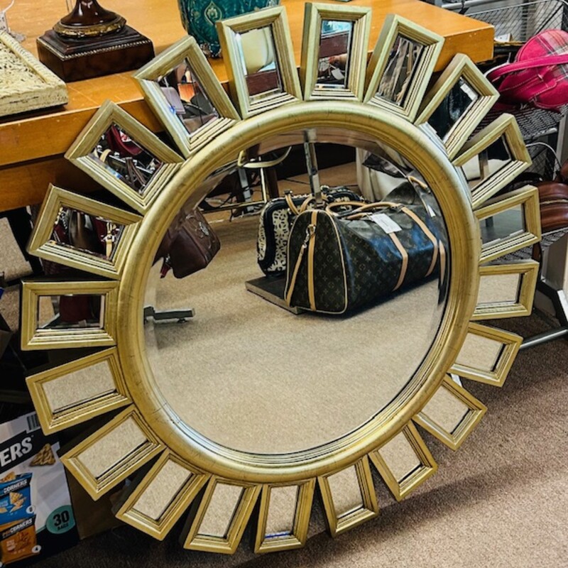 Round Sunburst Mirror