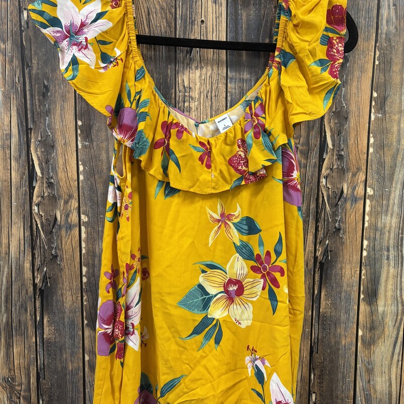 Yellow Flower Tank, Size: L