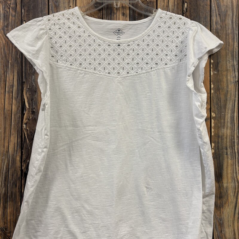 White Eyelet Shirt, Size: PXXL