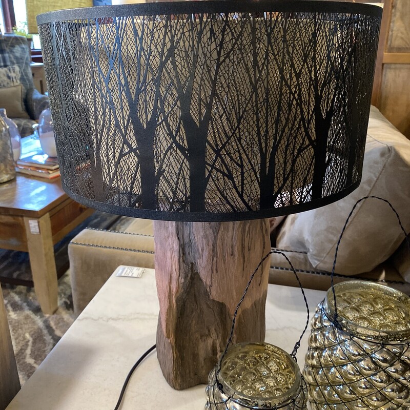 Wood Base Lamp