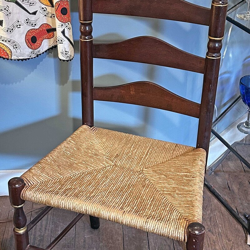 Stenciled Woven Seat Chai