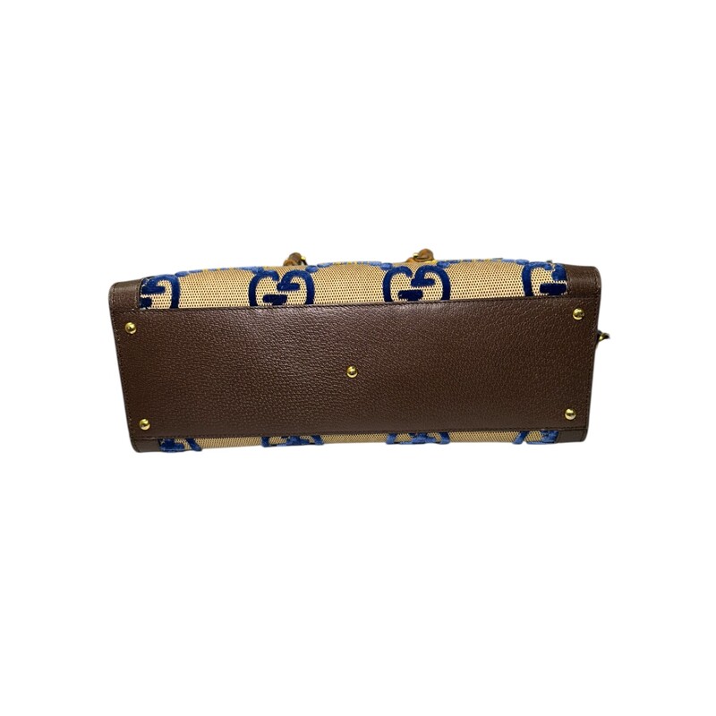 Gucci X Adidas Diana Mulitcolor Bamboo Tote<br />
<br />
Style Code:678842.520981<br />
<br />
Dimensions:13.5 L x 11 H inches<br />
<br />
In very good condition. This bag only includes one strap.Missing the second strap. Minor scratching on harware. Some interior marks.<br />
<br />
Does not come with original dust bag or box.