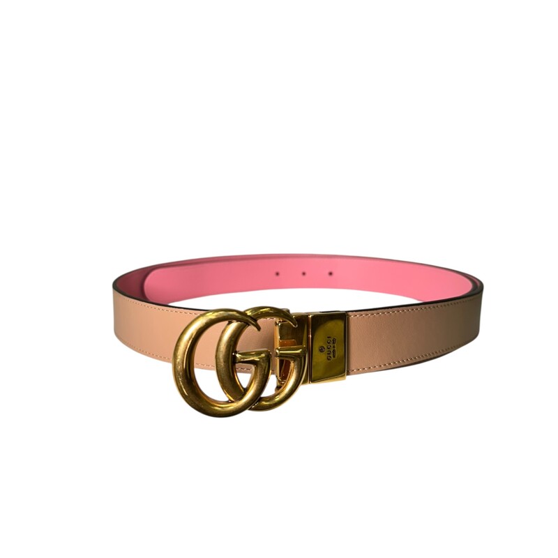 Gucci Marmont  Reversible Leather Belt<br />
<br />
Size:115 /46<br />
<br />
Style Code: 659417 OYATC 214351<br />
<br />
In good condition. Some minor scratches on the hardware.<br />
<br />
Does not come with original dust bag or box.