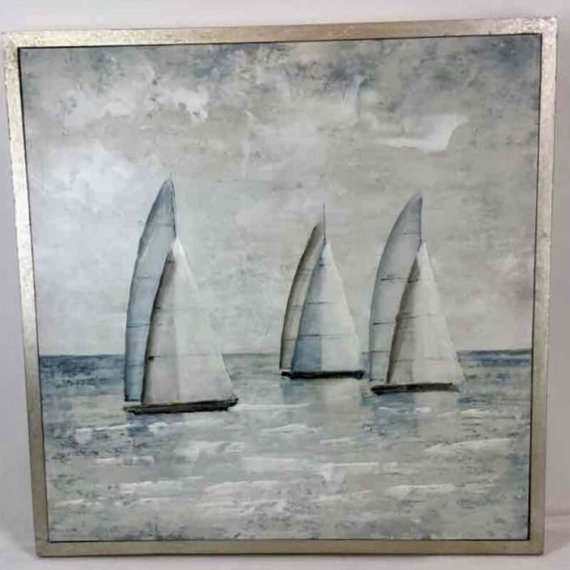 Metallic Border Boat Canv