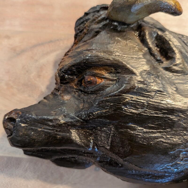Antique Bull Pub Sign, English, Wood<br />
34w x 15 h x 2.5d