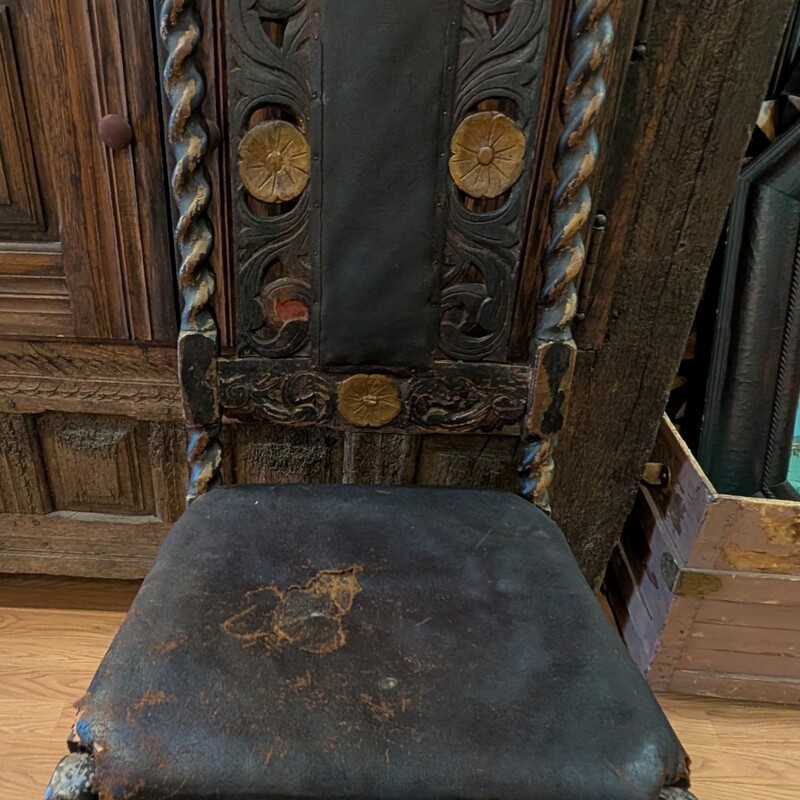 Spanish Renaissance, Side,  Antique
19w x 15d x 46h