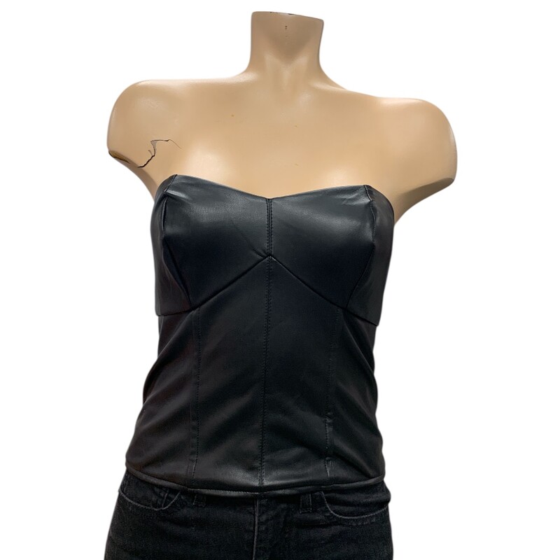 Suzy Leather NWT Corset, Black, Size: M