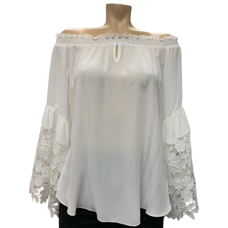 Joseph Ribkoff Top, White, Size: S