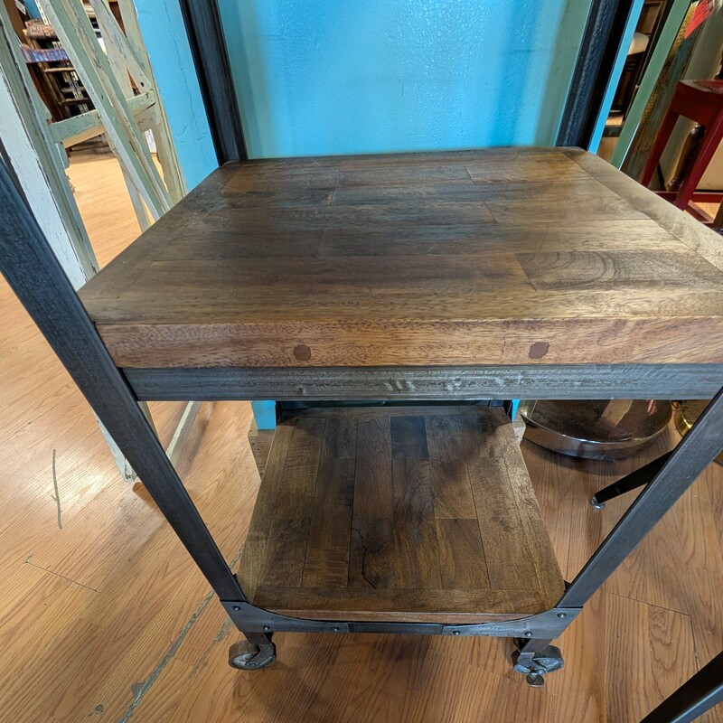 Wood & Metal Tower Shelf, Narrow, 4 Shelf
16.5 x 16.5 x 60h