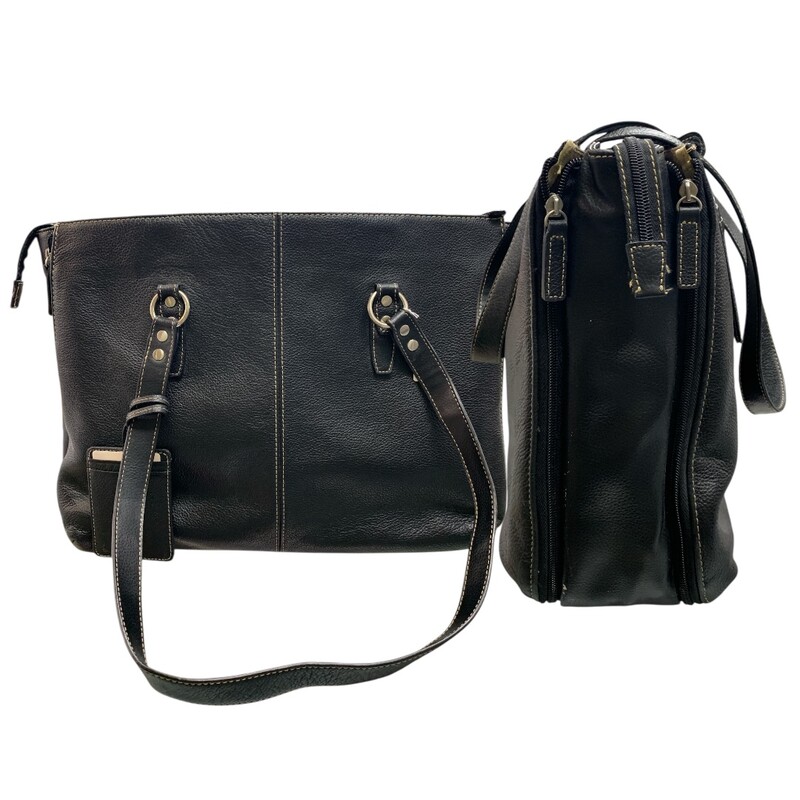 Buxton Leather Laptop, Black, Size: L
