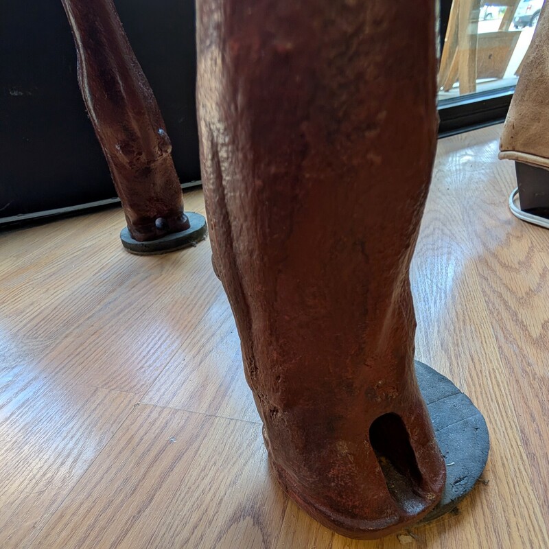 Cast Iron Cows Leg Table, Red
25w x 20d x 22h
GlassTop 28w x 24d