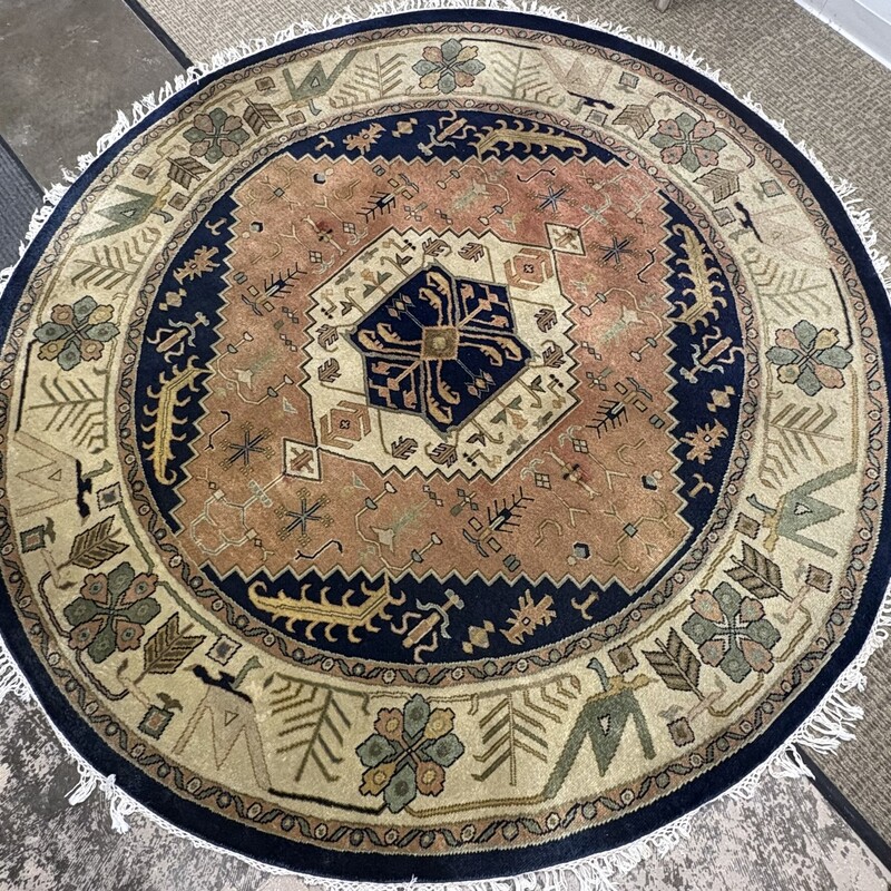 Handknotted Round Rug