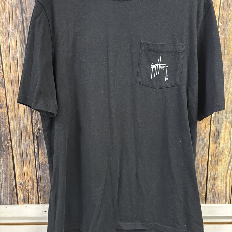 Black Fish Guy Harvey Tee, Size: Large