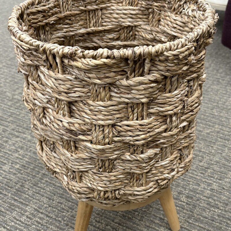 Woven Rattan Wood Legs