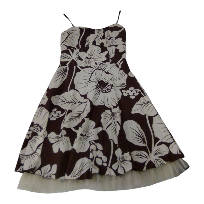 Dress: Brown/beige Flower