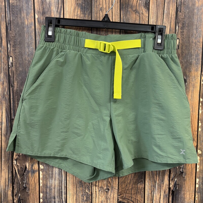 Green Belted Xersion Shorts, Size: S