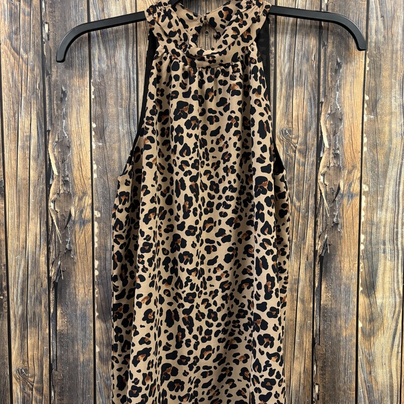 Animal Print Halter Tank, Size: M
