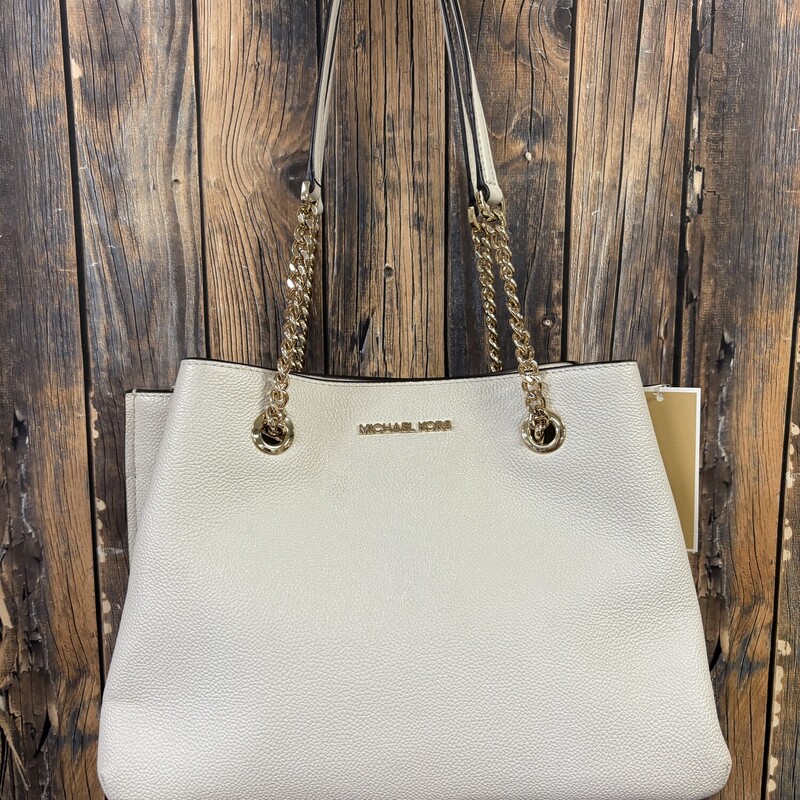 Cream Michael Kors Purse