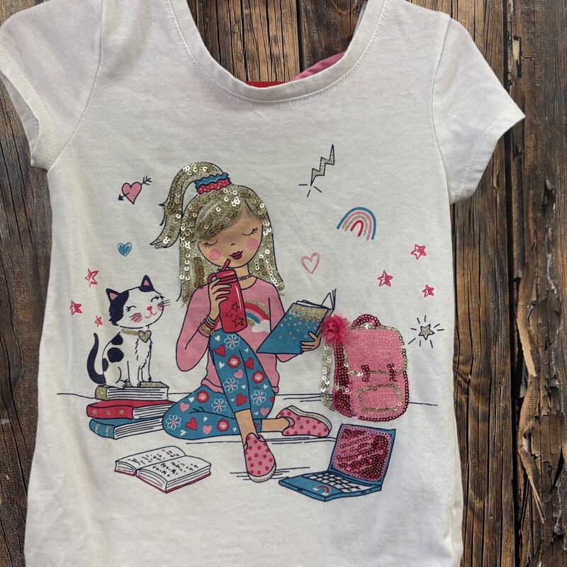 White Girl W/cat Shirt, Size: 4