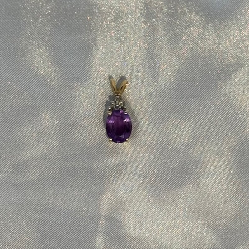 14k Amethyst Pendant