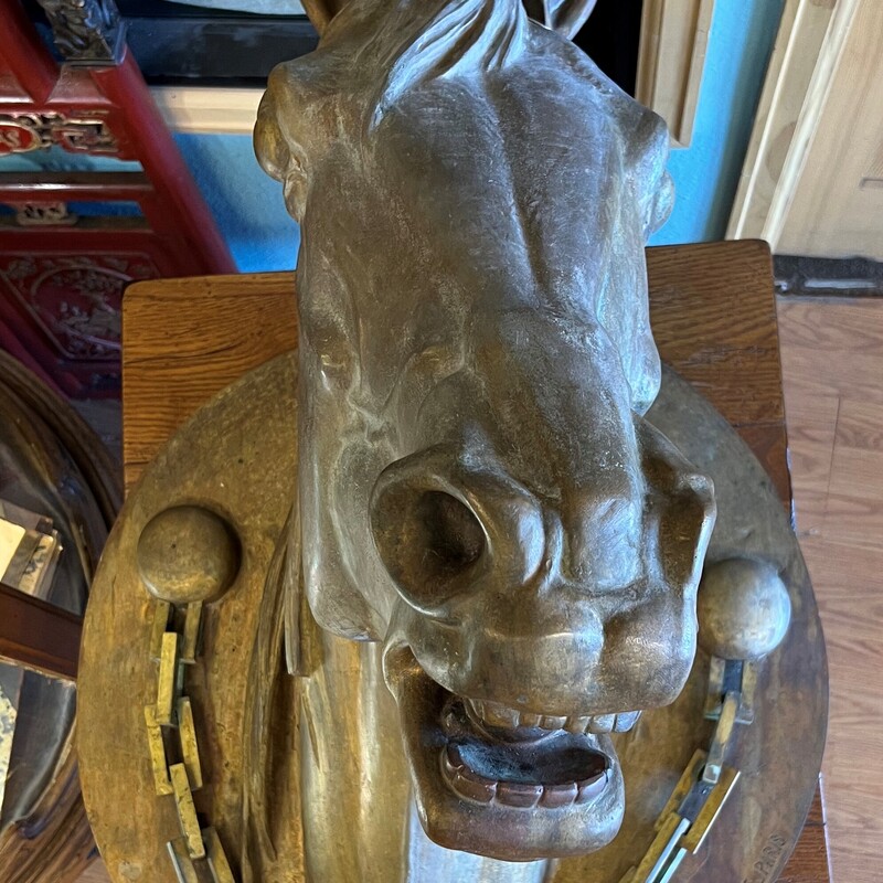 Horse Head Sculpture, 18th Cen, Paris<br />
25w x 32h x 27d