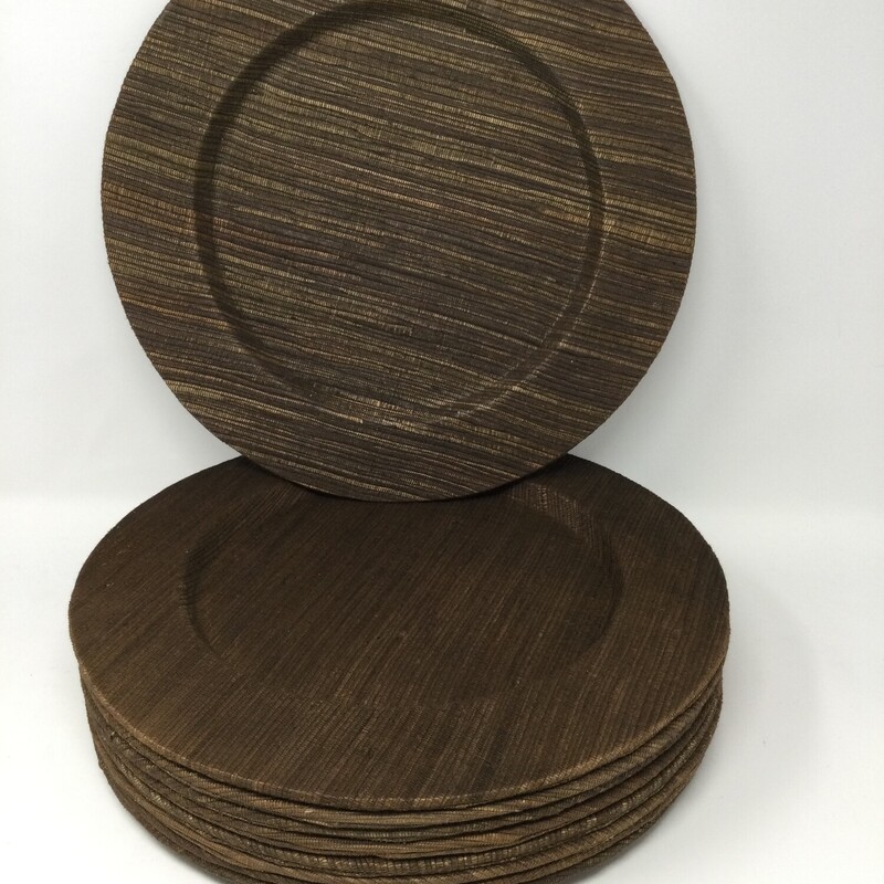 Fabric Charger Plates,
Brown,
Size: Set Of 9