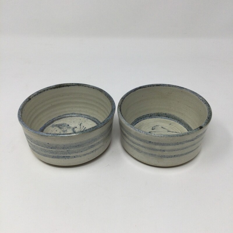 Pottery Ramen Bowl Set,
Cream/Blue,
Size: Set Of 2