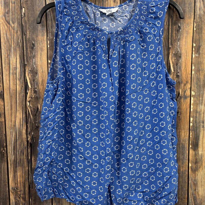 Blue Circle Swirl Tank, Size: L