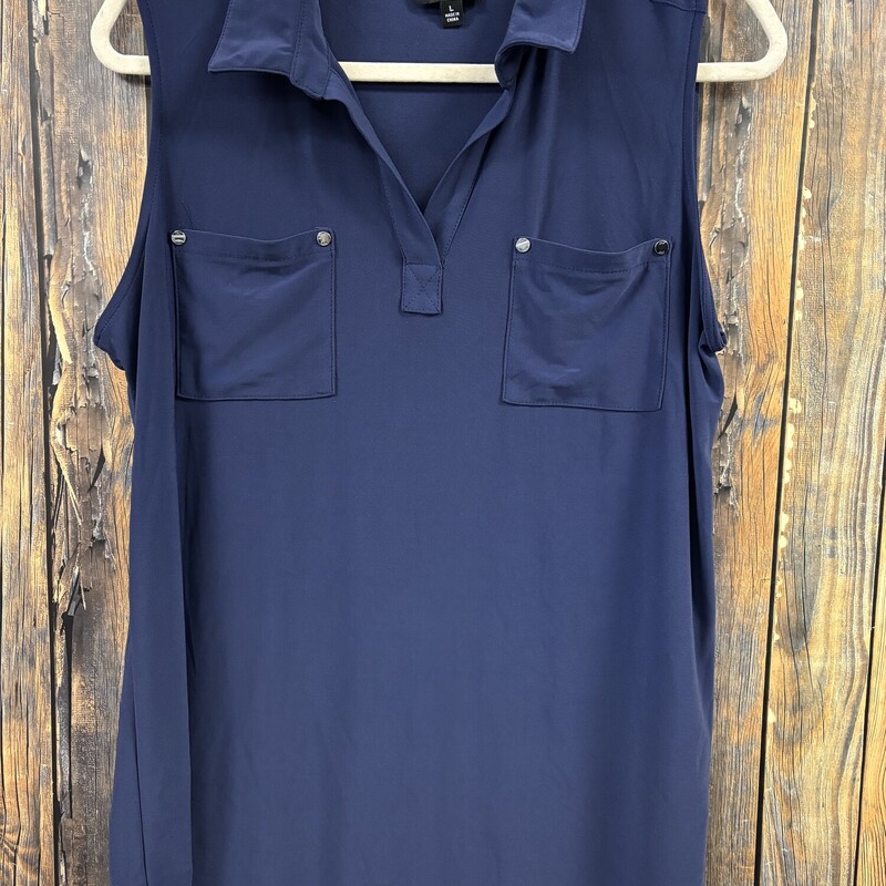 Navy Blue Pocket Tank