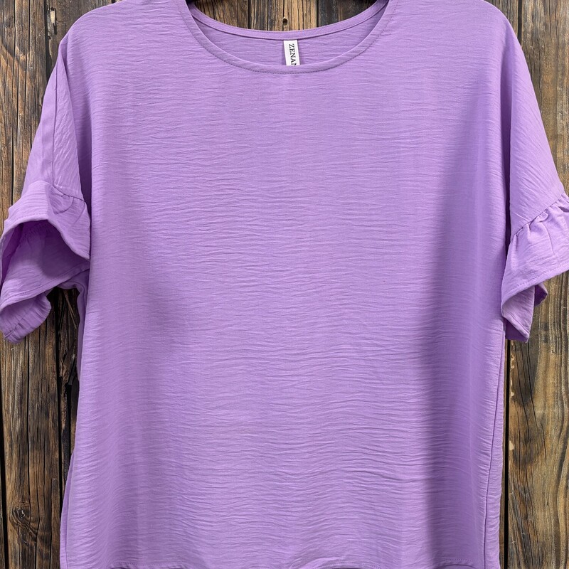 Light Purple Ruffle Top