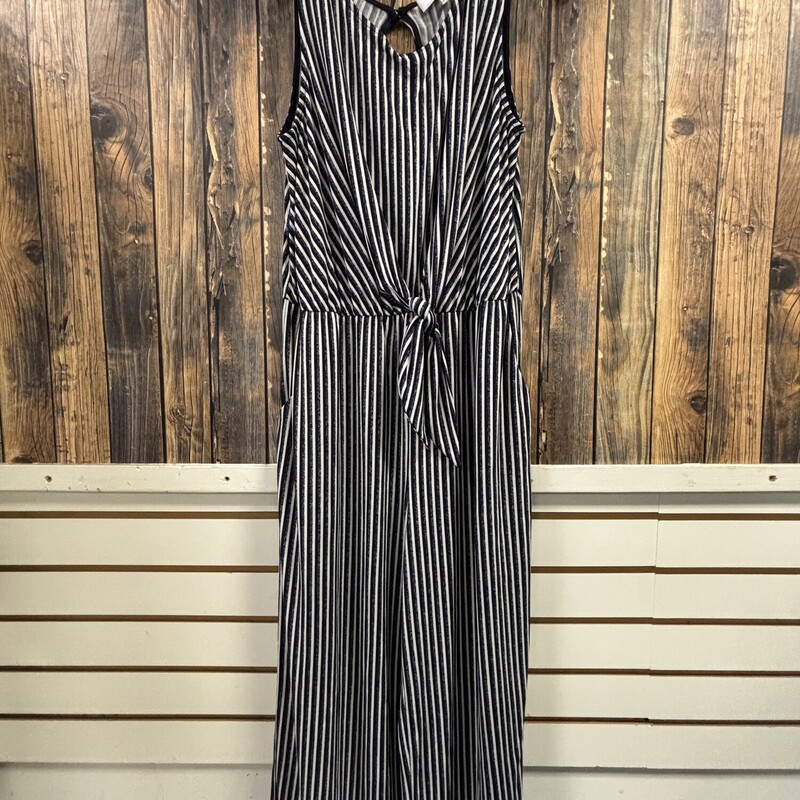 Navy Tie Romper, Size: L