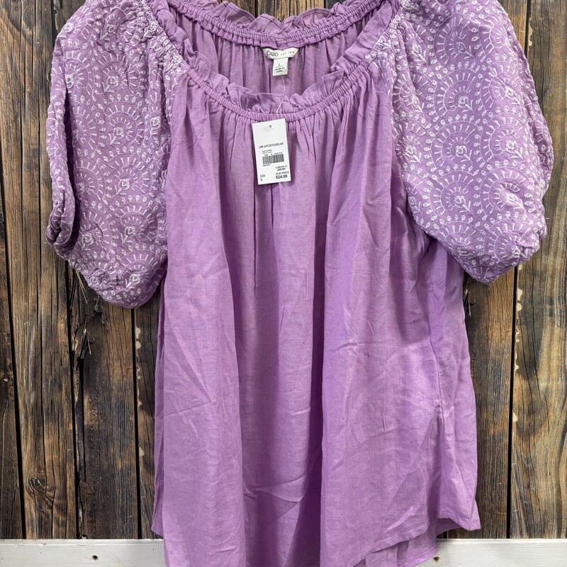 NWT Purple Crochet Sleeve