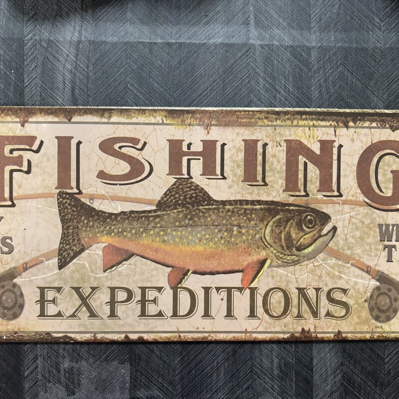 Fishing Sign Decor