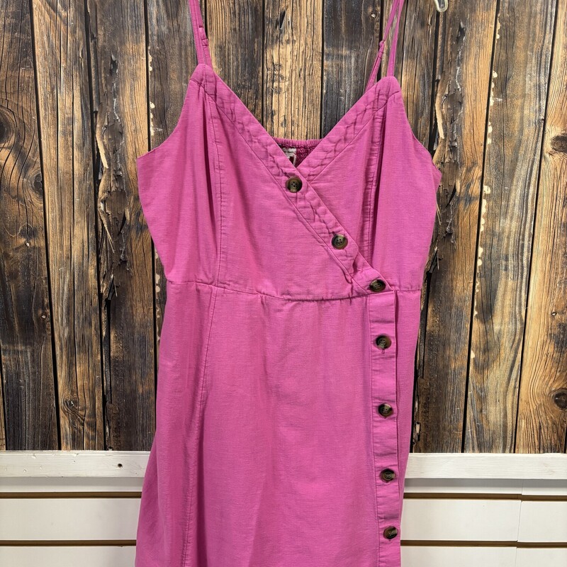 AE Fuschia Button Dress, Size: L