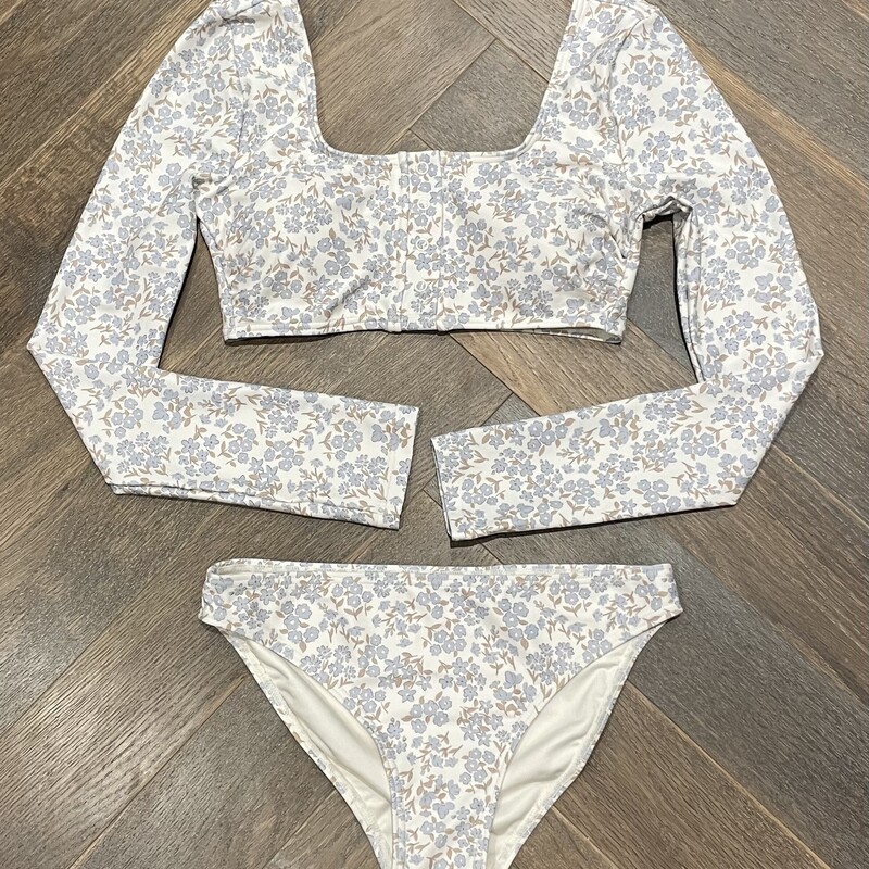 Rylee + Cru Bikini LS Set, Floral, Size: 12Y