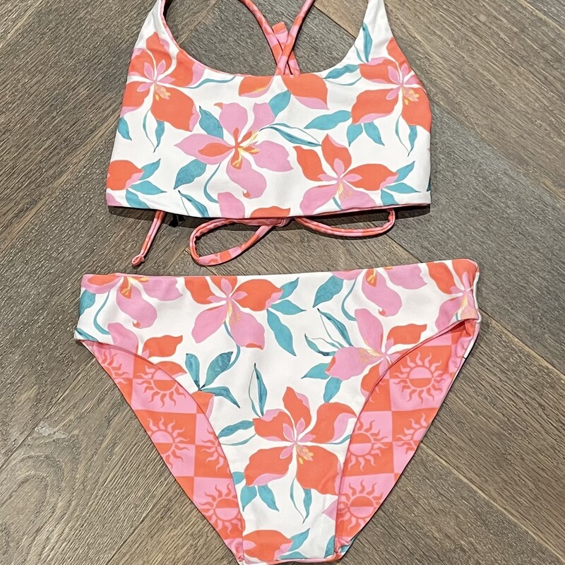 F4A Waverly Reversible Bikini Set, Ecru, Size: 6Y<br />
NEW