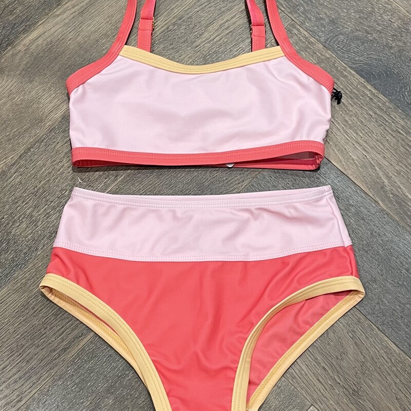 F4A Retro Ringer Bikini Set, HotCoral, Size: 6Y
NEW