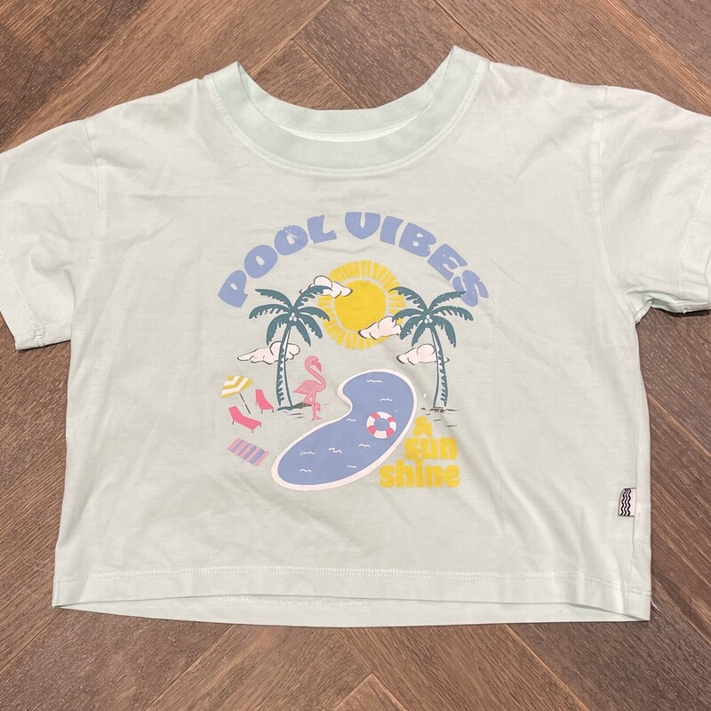 F4A Pool Vibes Cropped Tee, Salt Water, Size: 6-7Y
NEW
