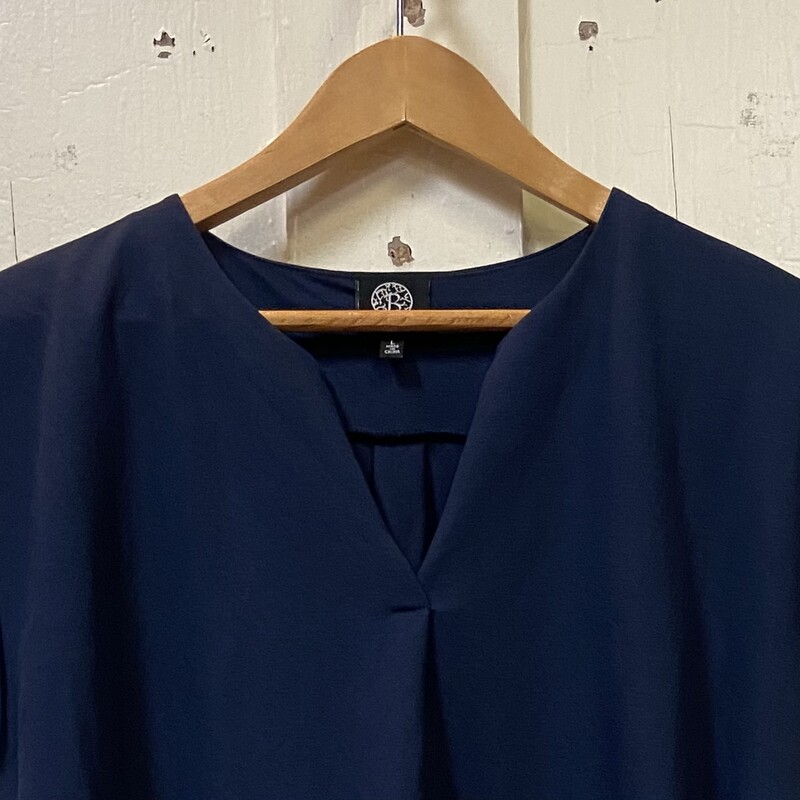 Navy Cuff Slv Top