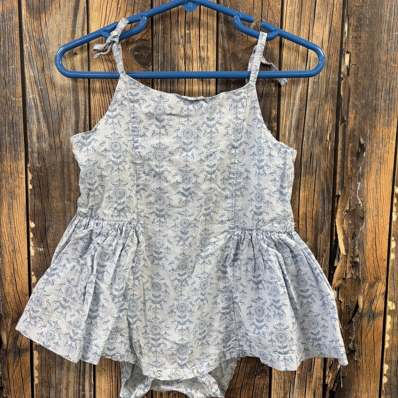 Blue Flower Onesie, Size: 18-24 M