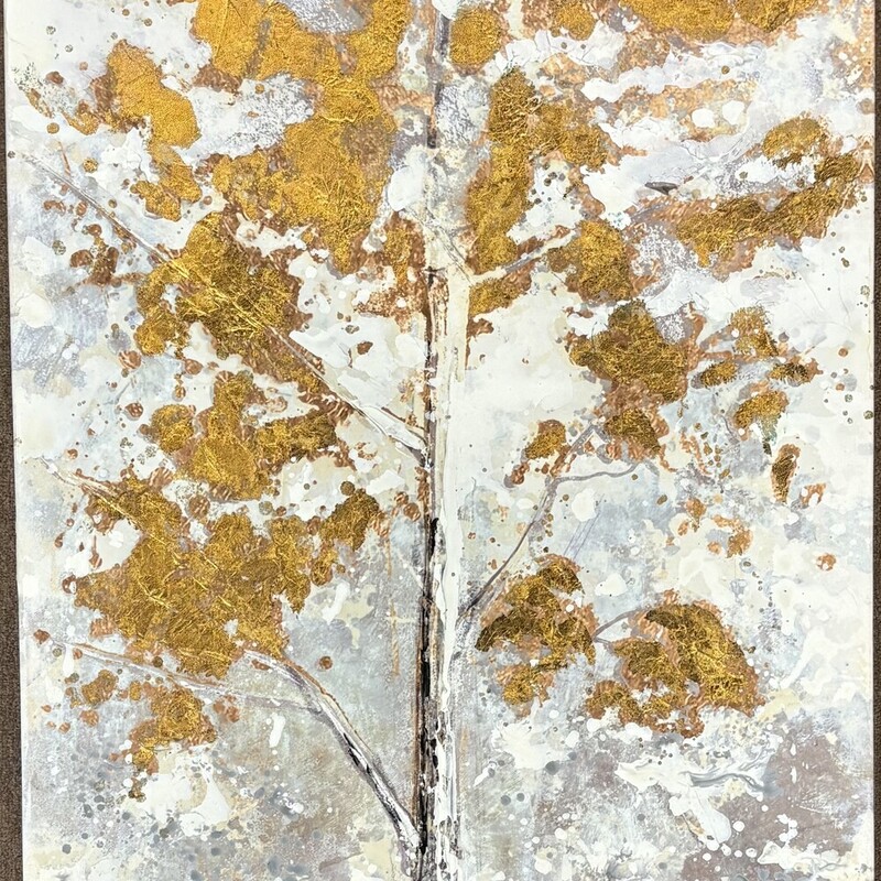 Foiled Leaf Tree Canvas