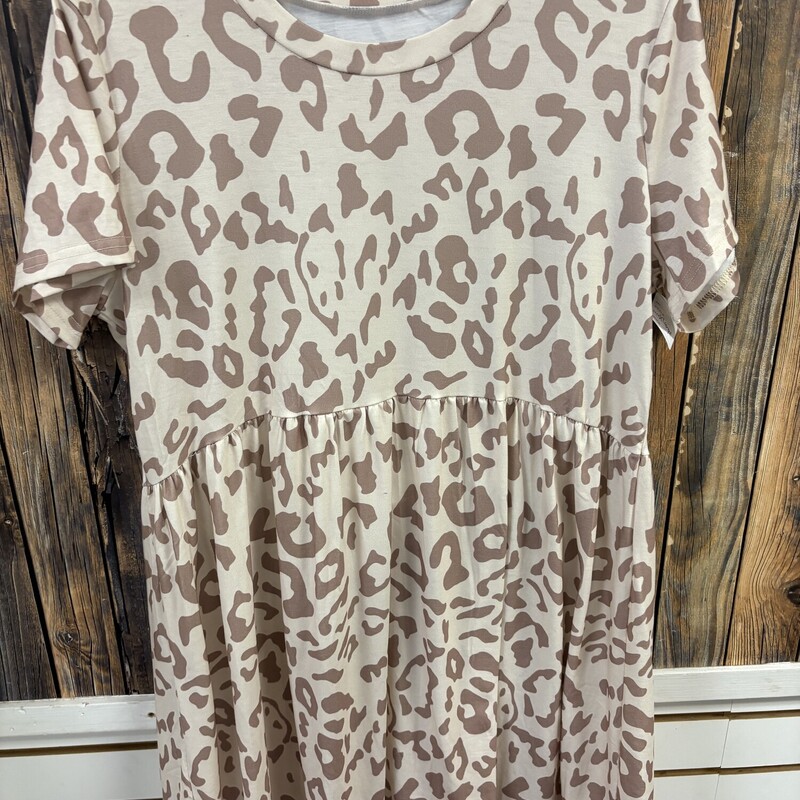 Animal Print Cream Dress
