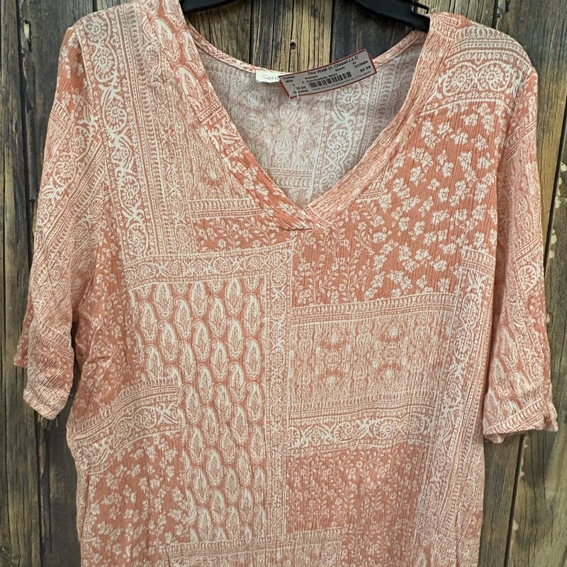 Peach/white Shirt, Size: Xl