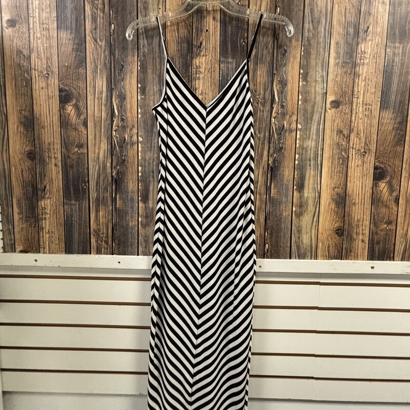 B&W Diagonal Stripe Dress
